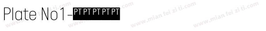 Plate No1字体转换
